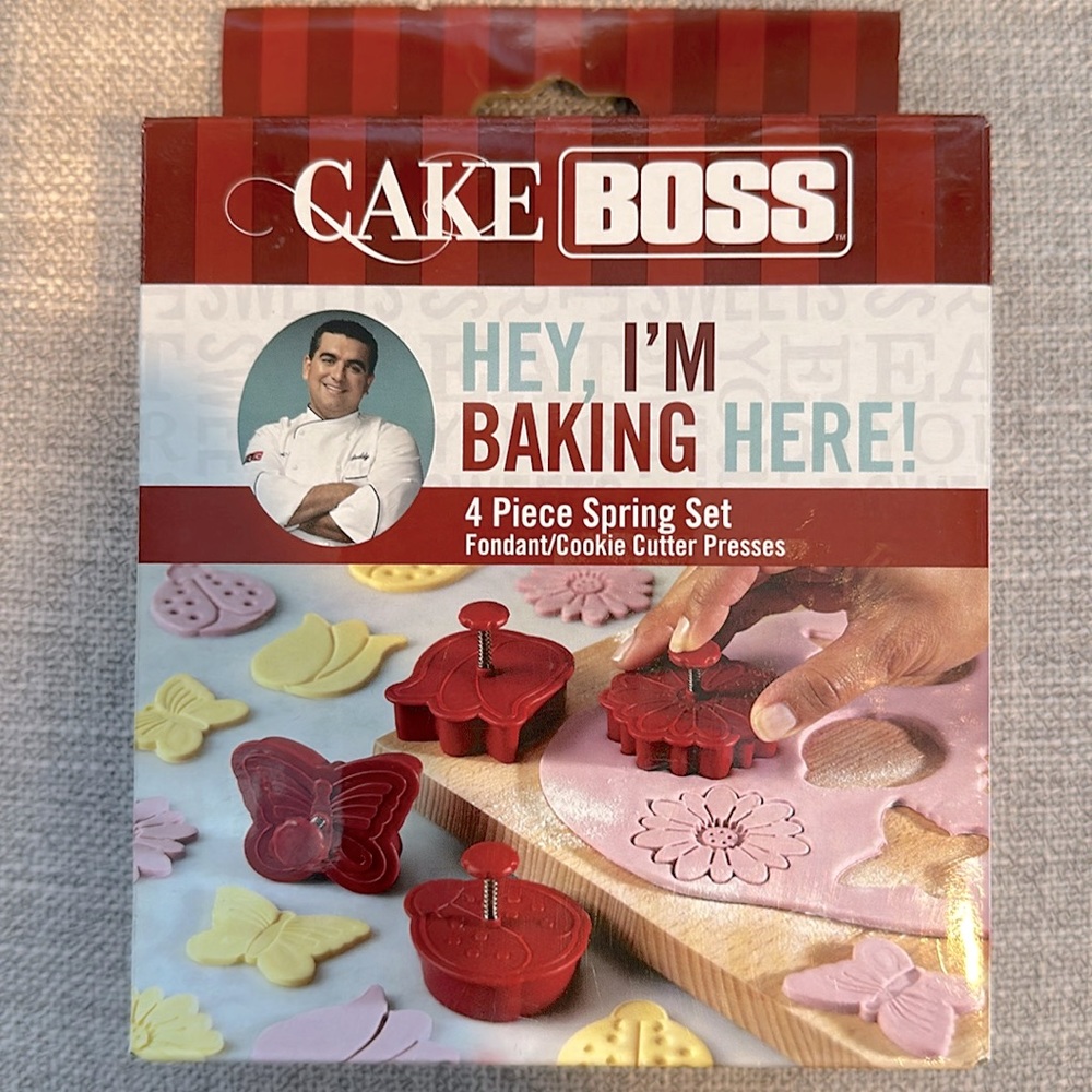Brand New Cake Boss Decorating Tools 4-Piece spring set  Fondant /cookie cutter